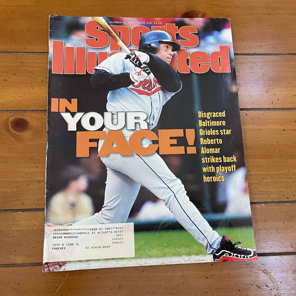 Baltimore Orioles Roberto Alomar MLB BASEBALL 1996 Sports Illustrated Magazine!